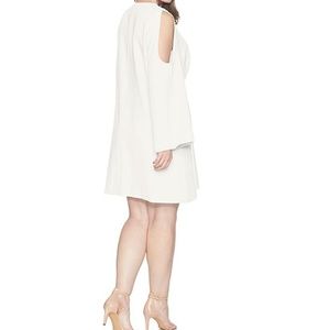 White Rachel Roy Shoulder cut out dress